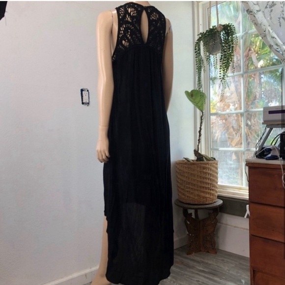 NM Neiman Marcus embroidery boho high low cut midi dress - Picture 8 of 14